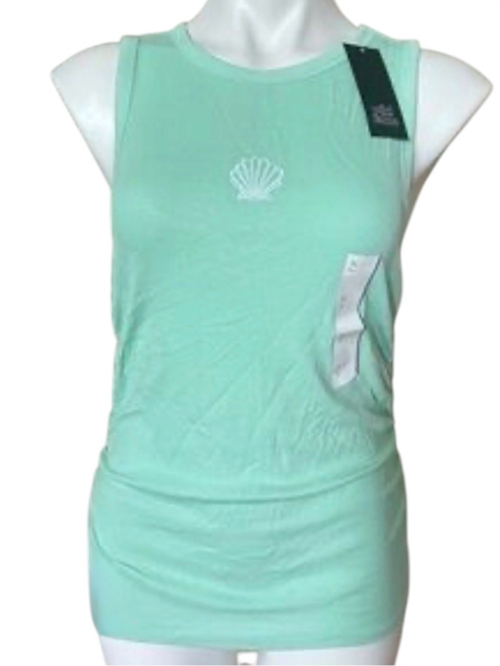 *new* Wild Fable Mint Shell-Embroidered Ribbed Tank - Picture 5 of 7